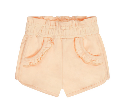 Infant Peach Ruffle Shorts