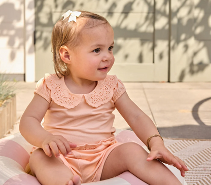 Infant Peach Ruffle Shorts
