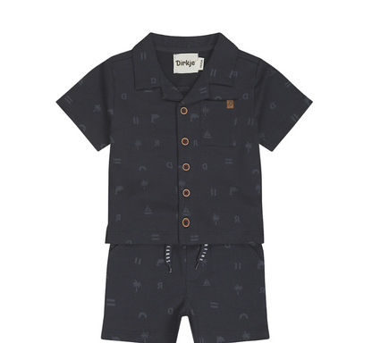 Infant Navy Collared 2pc Set