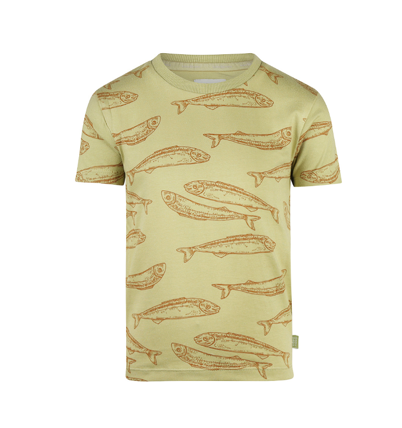 Boy's Faded Green Fish Tee