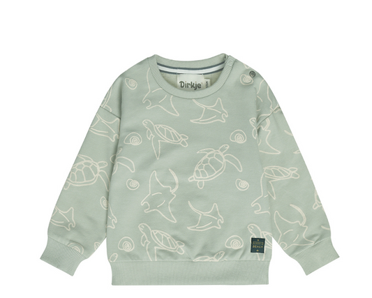 Boy's Sea Friends Embroidered Crewneck