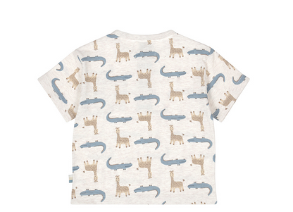 Boy's Smiley Giraffe & Gator Tee