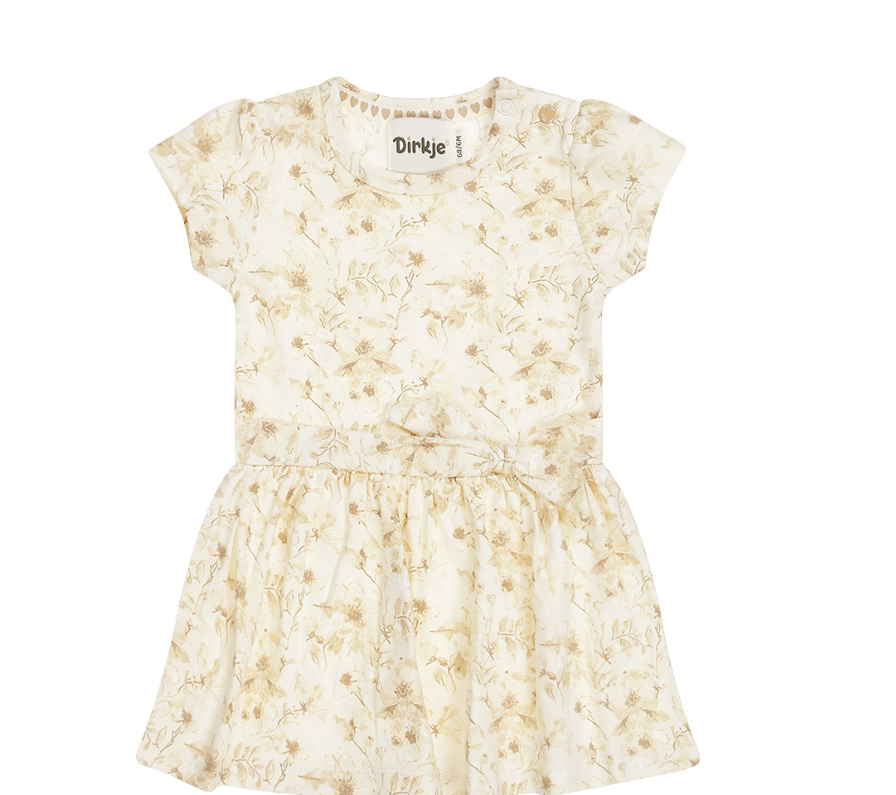 Infant Cream Blossom Dress w/ Headband