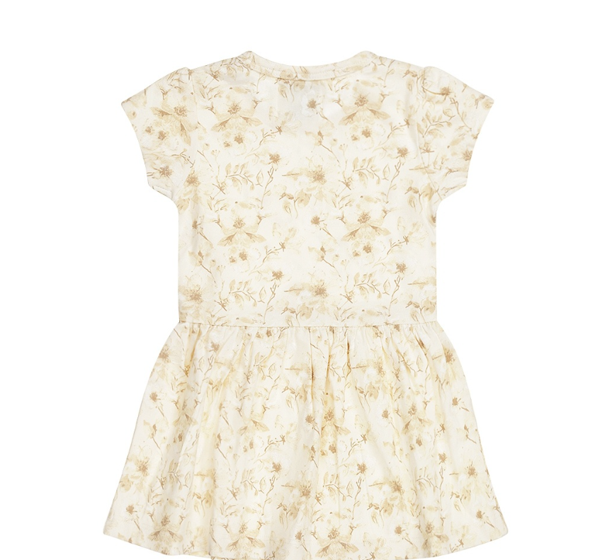 Infant Cream Blossom Dress w/ Headband