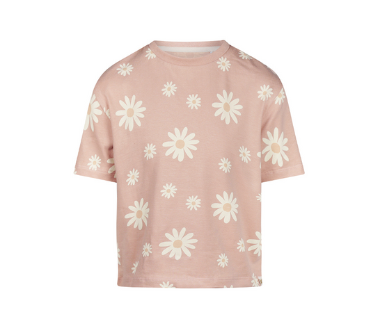 Youth Smokey Pink Daisy Tee