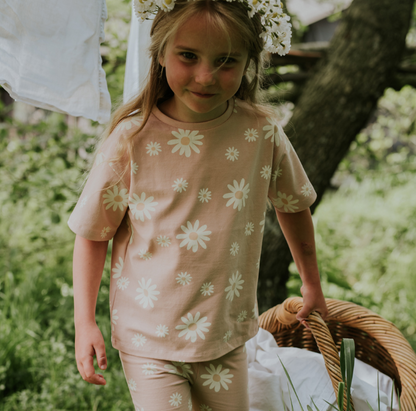 Girl's Smokey Pink Daisy Tee