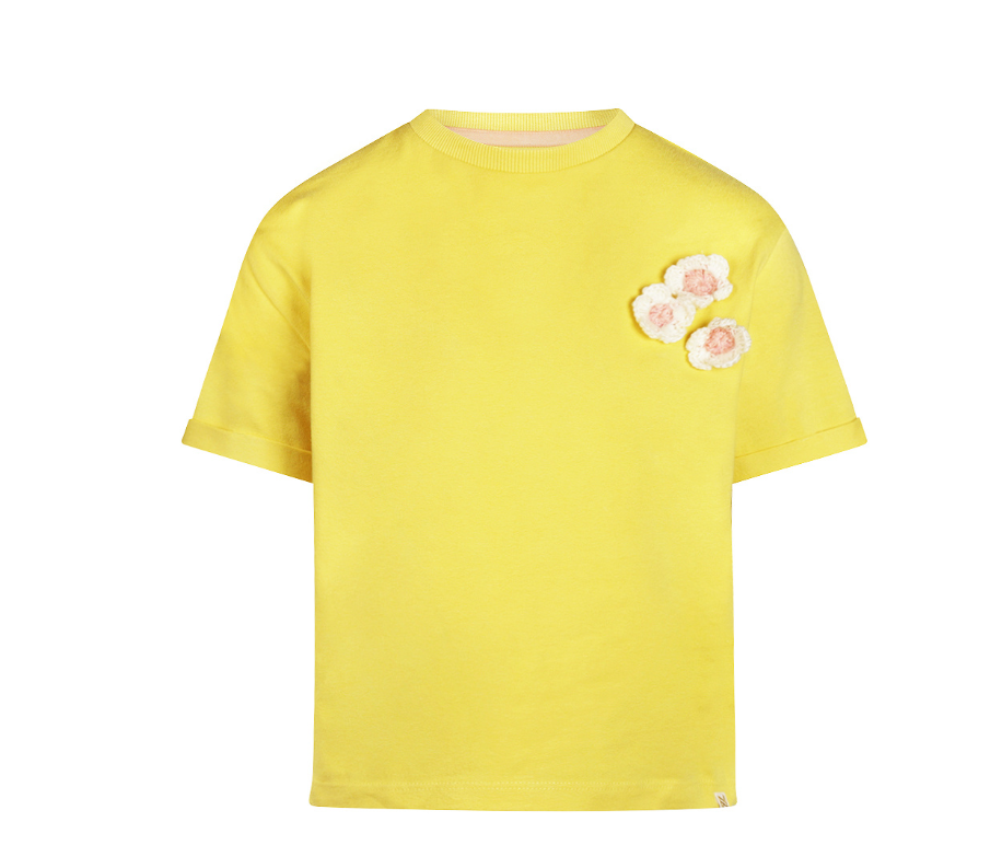 Girl's Crochet Flower Tee