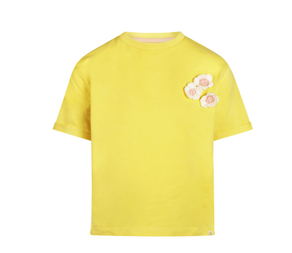 Girl's Crochet Flower Tee