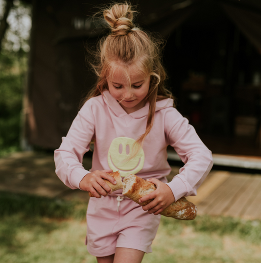 Girl's Yellow Smiley Hoodie