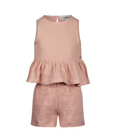 Girl's Smokey Pink Muslin 2pc Set