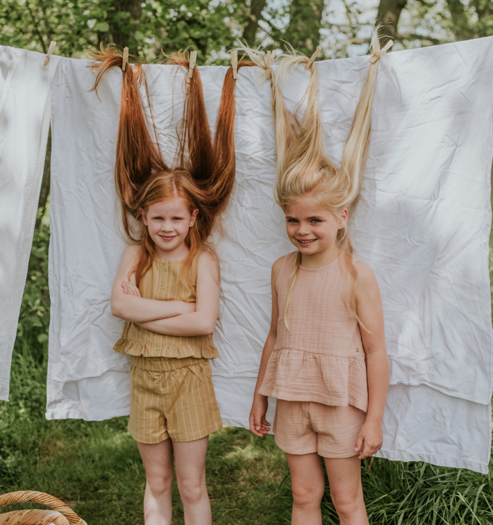 Girl's Smokey Pink Muslin 2pc Set