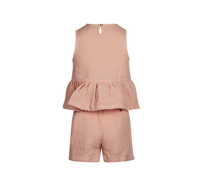 Girl's Smokey Pink Muslin 2pc Set