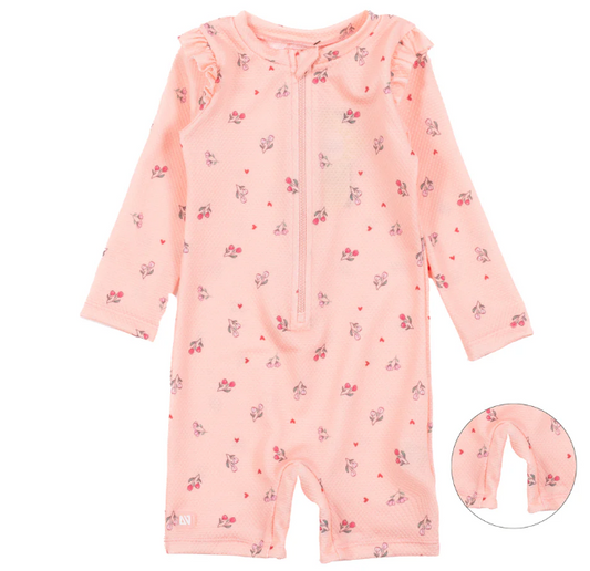 Infant Cherry Rashguard Bathing Suit
