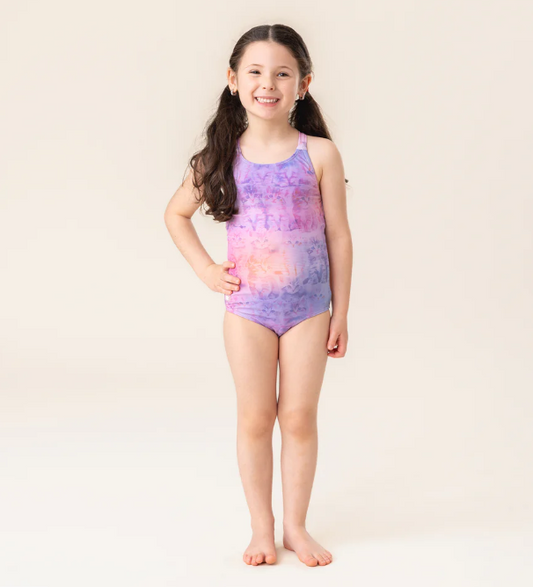 Youth Purple Cat One Piece Swimsuit