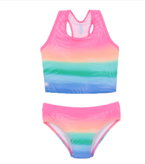 Girls' Two-Piece UV Swimsuit Pink