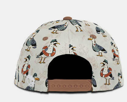 Captain Seagull Snapback - White Sand