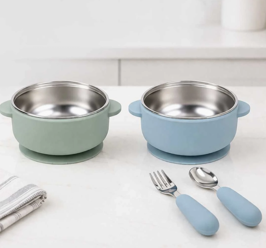 Stainless Steel Bowl & Utensil Set