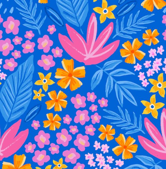 Full Zipper Sunsuit - Bloom Lagoon