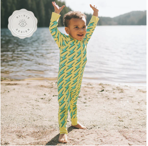 Full Zipper Sunsuit -Electri-cute
