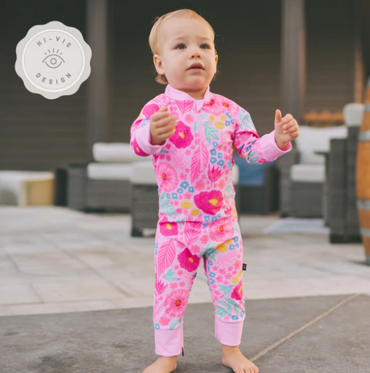 Full Zipper Sunsuit - Hibis-Kissed