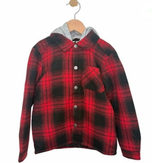 Red Plaid Hooded Shacket