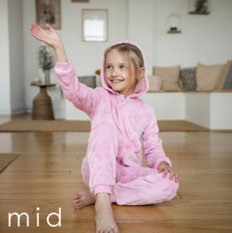 Plush Bow Hooded Onesie