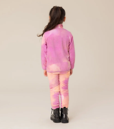 Pink Tie Dye 2pc Fleece Base Layer Set