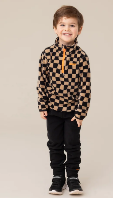 Checker 2pc Fleece Base Layer Set