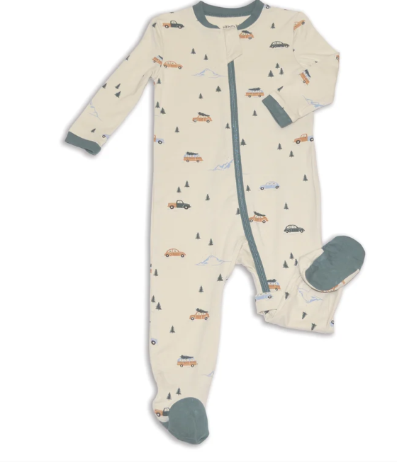Bamboo Footed Sleeper w/ Two Way Zipper
