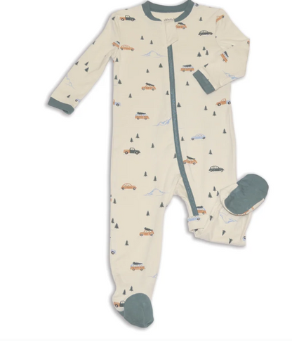 Bamboo Footed Sleeper w/ Two Way Zipper