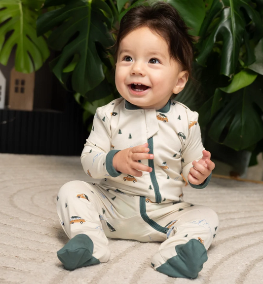 Bamboo Footed Sleeper w/ Two Way Zipper