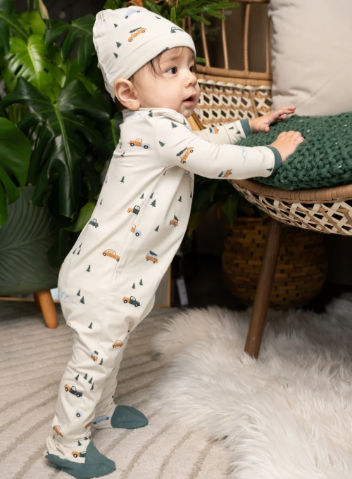 Bamboo Footed Sleeper w/ Two Way Zipper