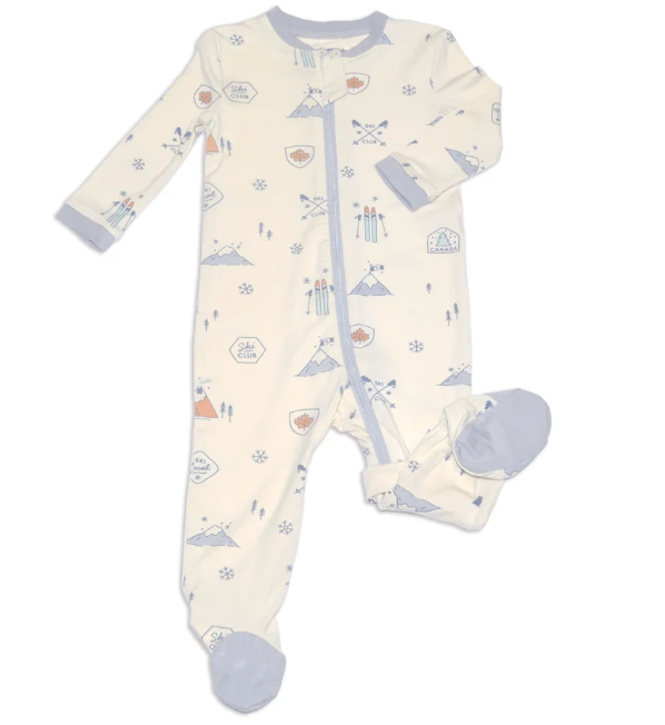 Bamboo Footed Sleeper w/ Two Way Zipper