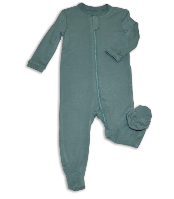 Bamboo Footie w/ Two Way Zipper