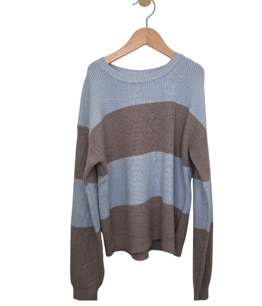 Youth Thick Stripe Knit Sweater