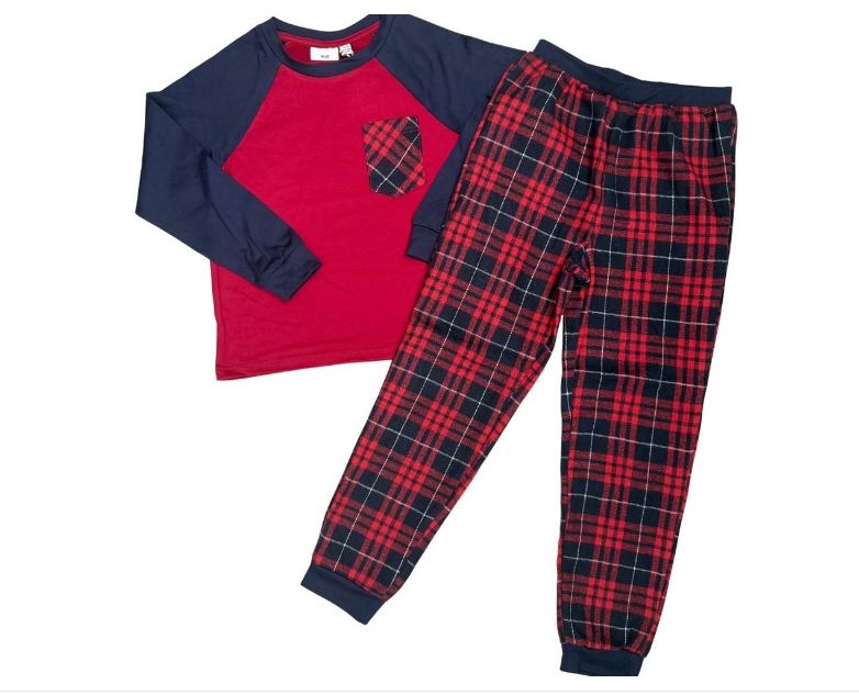 Plaid Man Pajama Set