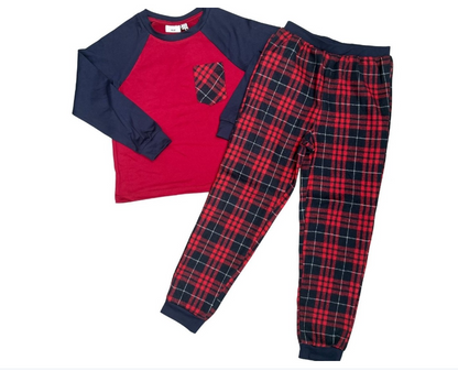 Plaid Man Pajama Set