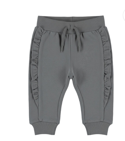 Infant Charcoal Ruffle Joggers