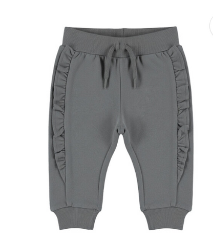 Infant Charcoal Ruffle Joggers