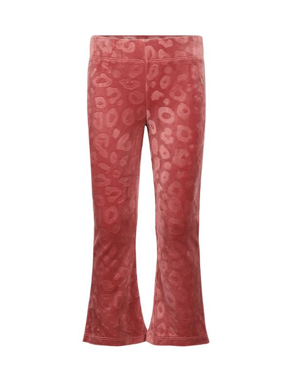 Girl's Leopard Velour Flares