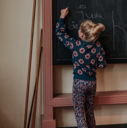 Girl's Floral Knitted Jumper
