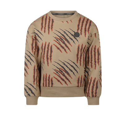 Boy's Tiger Scratch Crewneck
