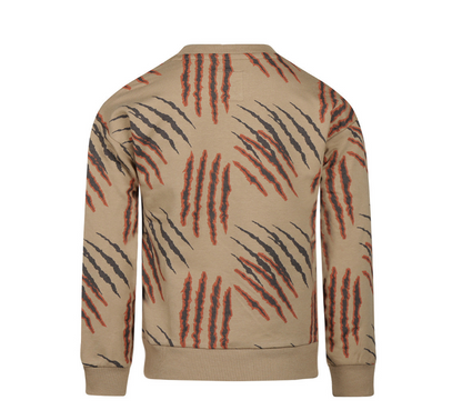 Boy's Tiger Scratch Crewneck