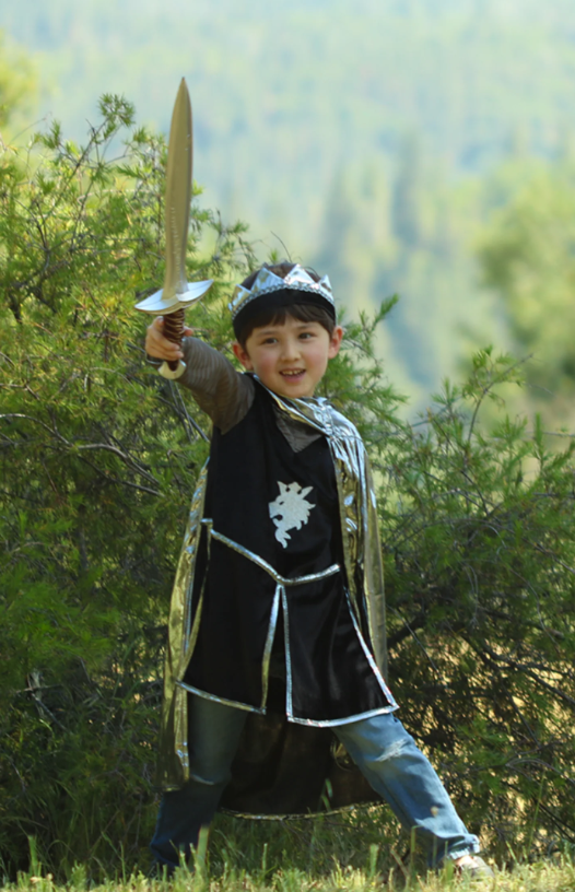 Golden Cape With Tunic & Crown