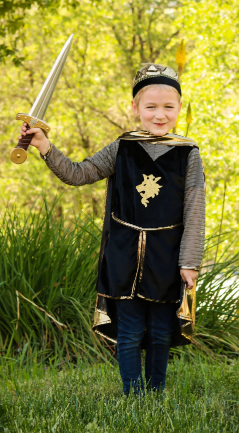 Golden Cape With Tunic & Crown