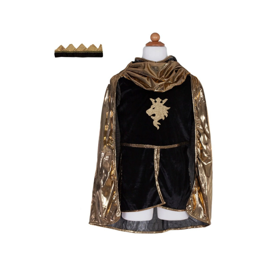 Golden Cape With Tunic & Crown