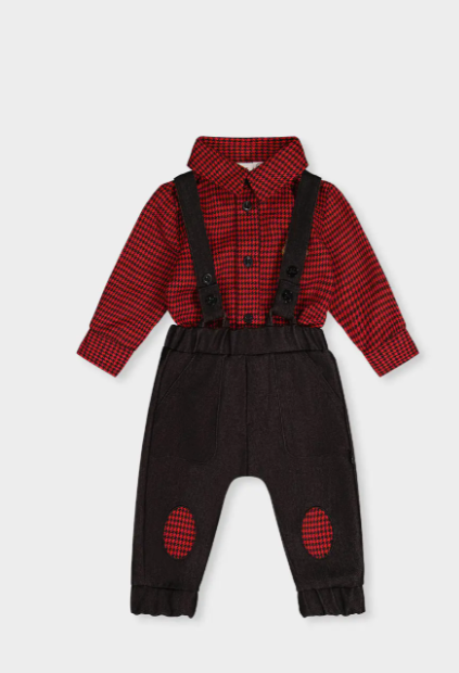 Infant Houndstooth Festive Set