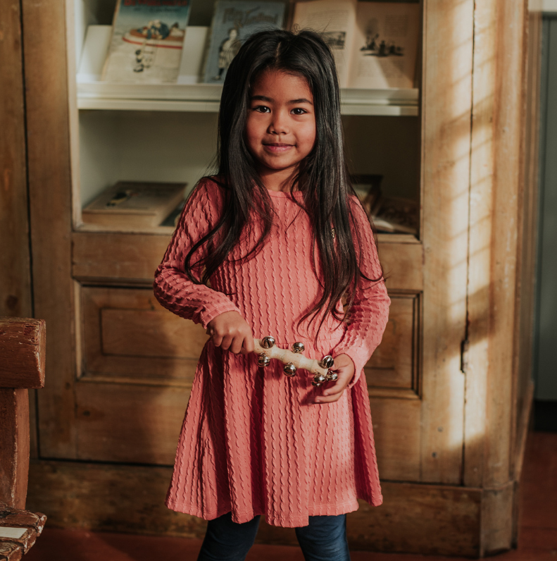 Faux Cable Knit Dress