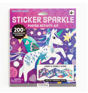 Unicorn Magic Sticker Sparkle Poster Activity Kit