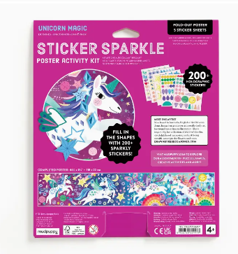 Unicorn Magic Sticker Sparkle Poster Activity Kit
